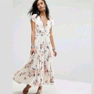 Free People Floral Butterfly Dress, Ivory